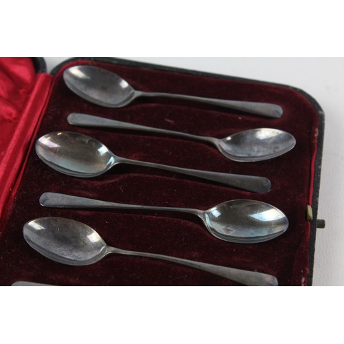 100 - 6 x Vintage Hallmarked 1931 Birmingham STERLING SILVER Teaspoons Cased (35g)