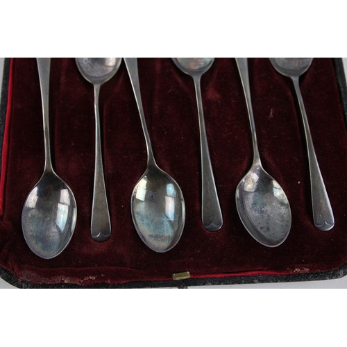 100 - 6 x Vintage Hallmarked 1931 Birmingham STERLING SILVER Teaspoons Cased (35g)