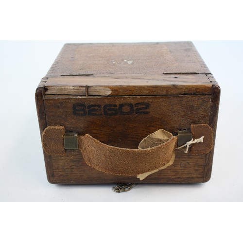 38 - Vintage PIGEON TIMER / CLOCK w/ Wooden Case