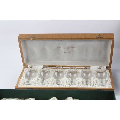 73 - 4 x Assorted Vintage Boxed Glass Sets Inc. Babycham, Gold Gilt Glassware, Shots