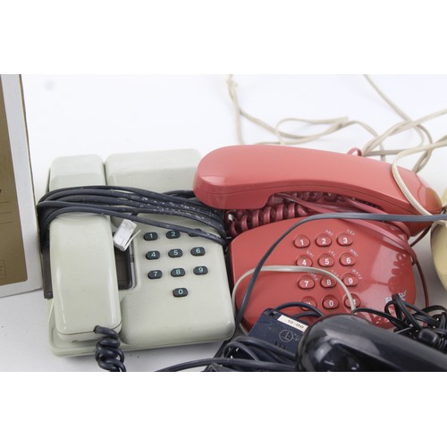 49 - 7 x Assorted Vintage / Retro TELEPHONES Inc Rotary, Dial Up, BT, Speak Easy Etc