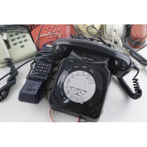 49 - 7 x Assorted Vintage / Retro TELEPHONES Inc Rotary, Dial Up, BT, Speak Easy Etc