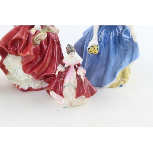 113 - 4 x Vintage ROYAL DOULTON PORCELAIN LADY Figures Inc Lesley, Melanie, Top O Hill