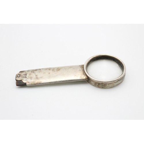 115 - Vintage Hallmarked 1927 Birmingham STERLING SILVER Asprey Magnifying Glass (23g)