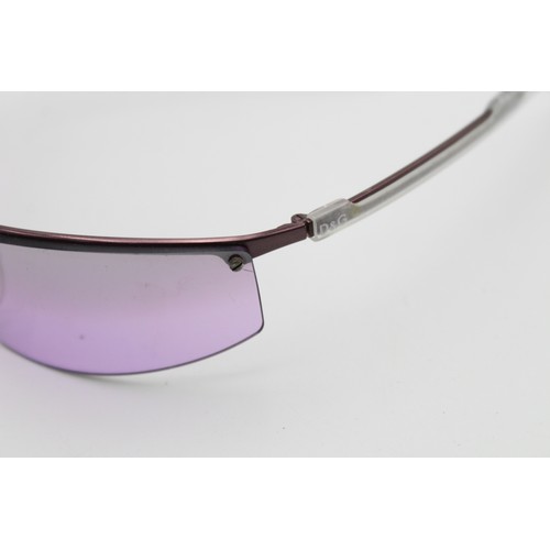 87 - Chic Vintage Genuine Dolce & Gabanna Purple Rimless Shield Sunglasses & Case