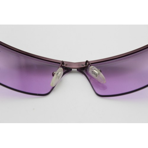 87 - Chic Vintage Genuine Dolce & Gabanna Purple Rimless Shield Sunglasses & Case