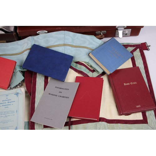 108 - Job Lot of Assorted Vintage MASONIC Regalia, Carry Cases & Books Etc