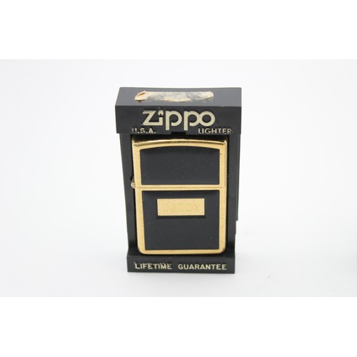 99 - 3 x Vintage ZIPPO Lighters Inc Boxed, Brass, 1954 Corvette Etc