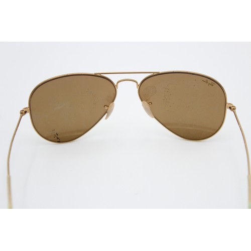 131 - Classic Gents Vintage Inspired RAY-BAN Gold Tone Aviator SUNGLASSES