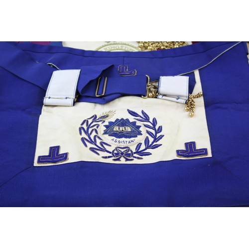 132 - 12 x MASONIC & RAOB Aprons, Collars & Cuffs Inc Vintage, Various Lodges Etc