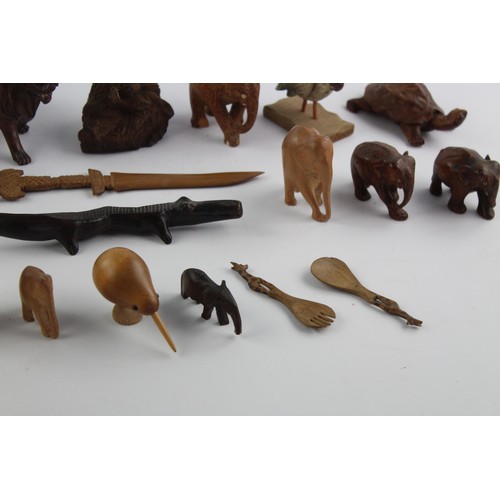 161 - 22 x Vintage Decorative WOOD Animals Inc. Rocking Horse, Lions, Elephants Etc