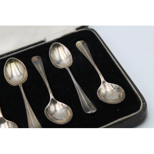 182 - 6 x Vintage Hallmarked .925 STERLING SILVER Teaspoons Cased (38g)