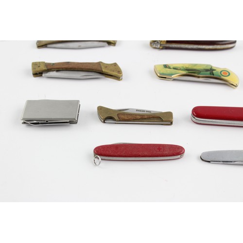 183 - 12 x Assorted POCKET KNIVES / TOOLS Inc Vintage, Multi-Tool, Swiss Army Etc