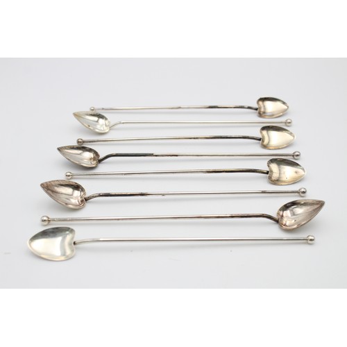 186 - 8 x Vintage .925 STERLING SILVER Heart Shaped Spoons w/ Long Handles (89g)