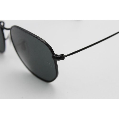 199 - Stylish Ray-Ban Sleek Black Metal Hexagonal Sunglasses