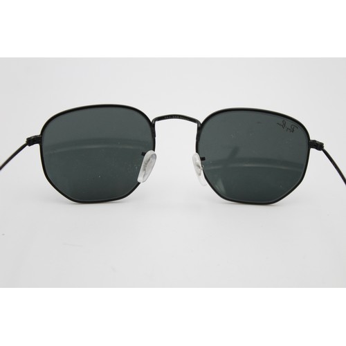 199 - Stylish Ray-Ban Sleek Black Metal Hexagonal Sunglasses