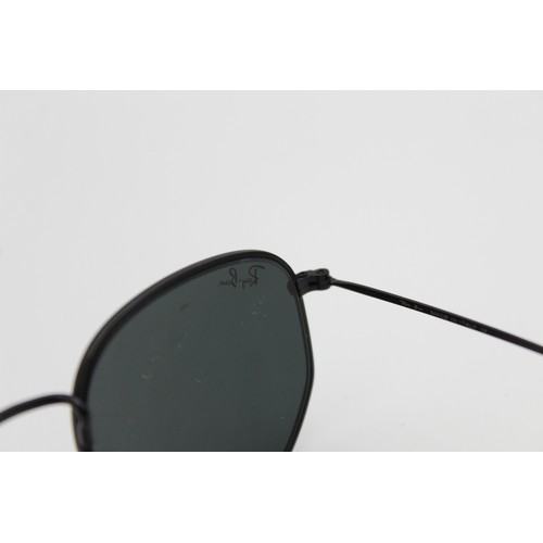 199 - Stylish Ray-Ban Sleek Black Metal Hexagonal Sunglasses