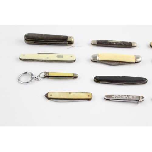 232 - 12 x Assorted POCKET KNIVES / TOOLS Inc Antique, Vintage, Mother of Pearl Etc