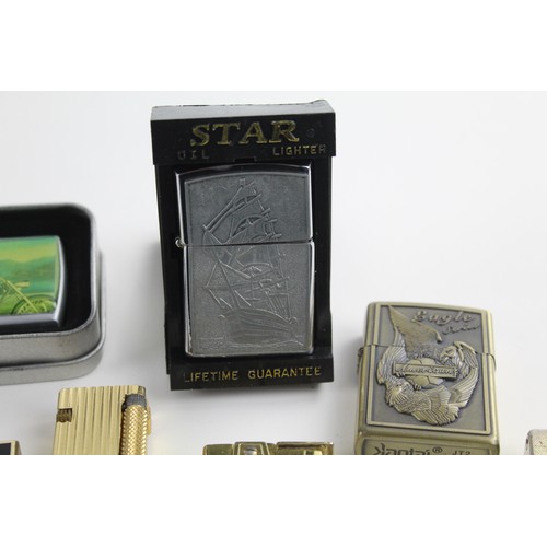 203 - 14 x Assorted Vintage BRANDED Cigarette LIGHTERS Inc Clean Cut, Hadson, Mosda