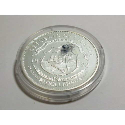 315 - PURE SILVER 10 DOLLAR PROOF RICARDO PATRESE COIN