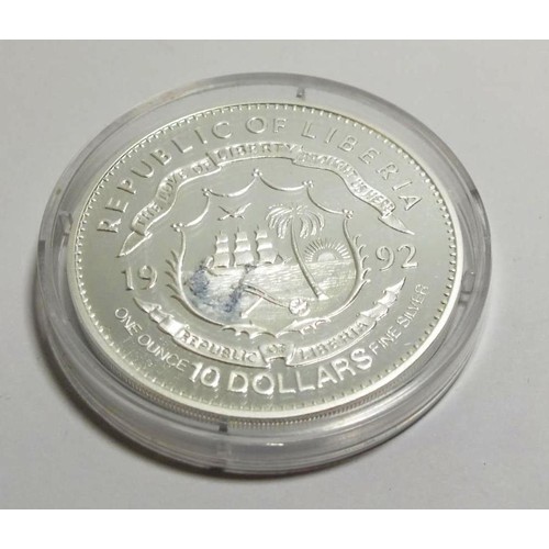 318 - PURE SILVER 10 DOLLAR MICHAEL SCHUMACHER COIN