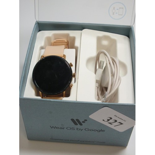 327 - SKAGEN ROSE GOLD SMART WATCH BOXED AND WORKING