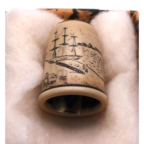 330 - VINTAGE SCRIMSHAW THIMBLE