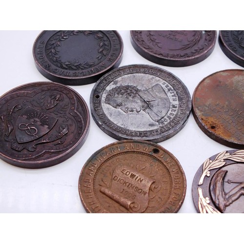 333 - SPORTS MEDALS AND MEDALLIONS DATED CIRCA 1900