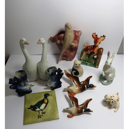 109 - 11 x Assorted Vintage PORCELAIN Animal Figures & Figurines Inc. Lladro, Beswick