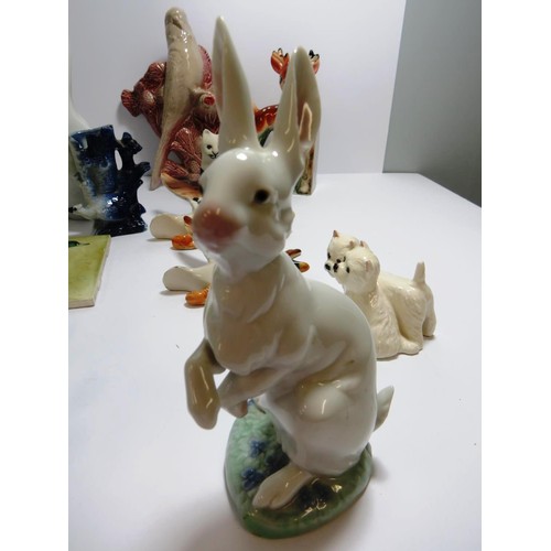 109 - 11 x Assorted Vintage PORCELAIN Animal Figures & Figurines Inc. Lladro, Beswick