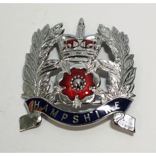 399 - FOUR POLICE PIN BADGES INCLUDES WEST YORKSHIRE, LEEDS AND HAMPSHIRE