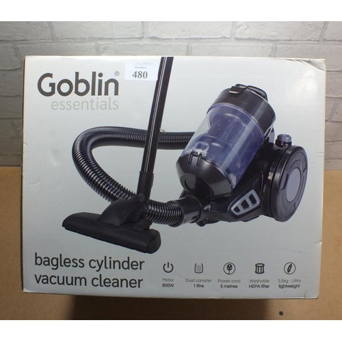 480 - NEW GOBLIN BAGLESS CYLINDER VACUUM IN UNOPENED BOX IDEAL FOR CAR CLEANING