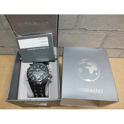 482 - GLOBENFELD GENTS DRESS SPORTS WATCH- NEW AND BOXED WITH A 5YR WARRANTEE RRP £235