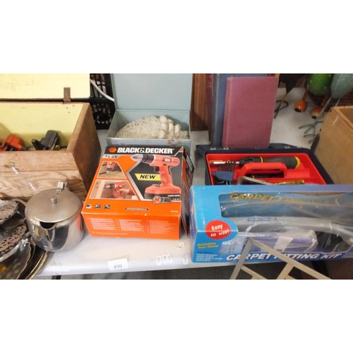 490 - LARGE JOBLOT OF MISC INCLUDES TOOLS ETC