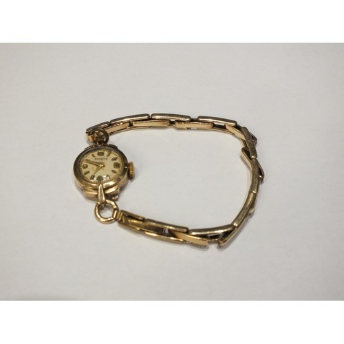 253 - VINTAGE LADIES ROLLED GOLD WATCH - HELVETIA