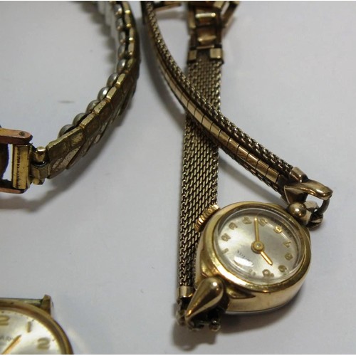 309 - FOUR LADIES WATCHES AND TWO WATCH FACES INCLUDES ROTARY AND SEKONDA