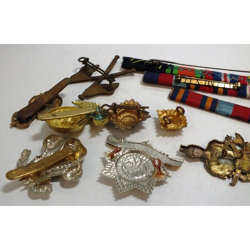 312 - MILITARY BADGES AND RIBBON BARS