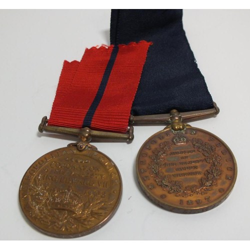 332 - 1897 and 1902 POLICE MEDALS TO JARVIS