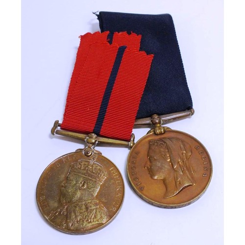 332 - 1897 and 1902 POLICE MEDALS TO JARVIS