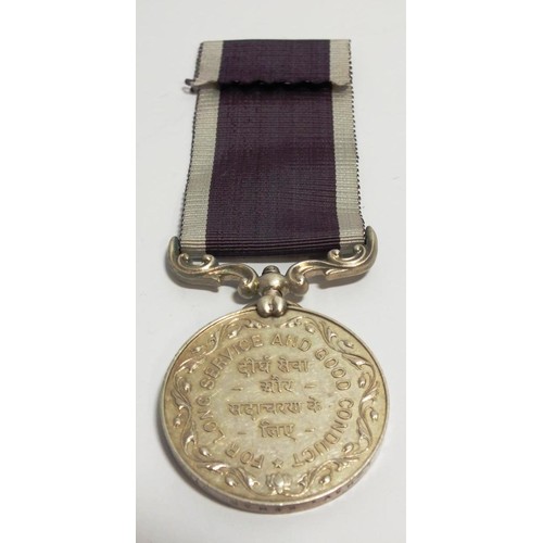 334 - INDIAN ARMY LONG SERVICE MEDAL TO KEHAR SIKHLI