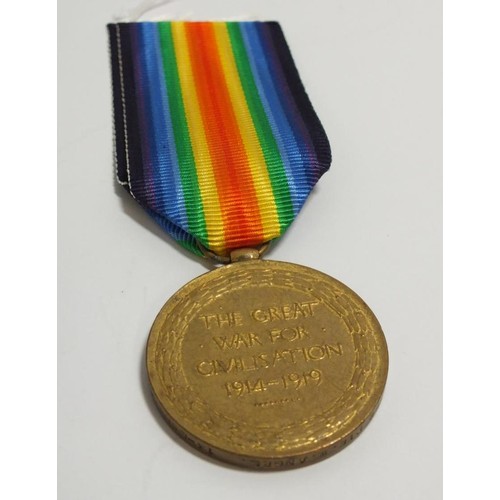 343 - WWI VICTORY MEDAL TO ANGEL 13 LONDON REGIMENT