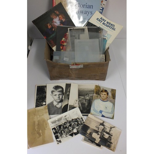 382 - BOX OF POSTCARDS, PHOTOS, ETC