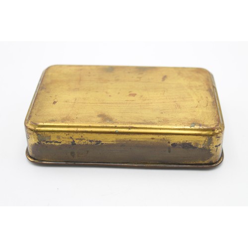 2 - Antique WW1 Brass Princess Mary Christmas Tin (137g)