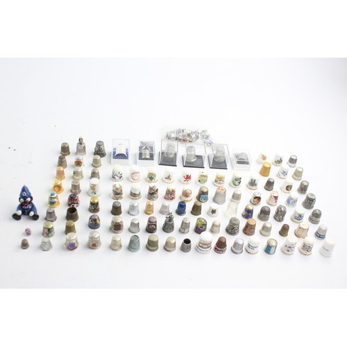 25 - 100+ x Assorted Vintage THIMBLES Inc Coalport, Royal Doulton, Silver Plate Etc