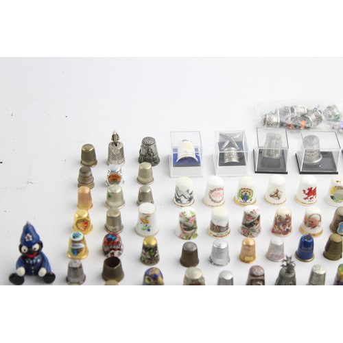 25 - 100+ x Assorted Vintage THIMBLES Inc Coalport, Royal Doulton, Silver Plate Etc