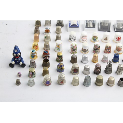 25 - 100+ x Assorted Vintage THIMBLES Inc Coalport, Royal Doulton, Silver Plate Etc