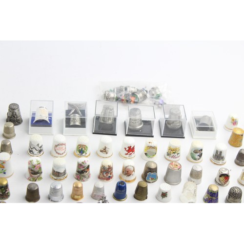 25 - 100+ x Assorted Vintage THIMBLES Inc Coalport, Royal Doulton, Silver Plate Etc