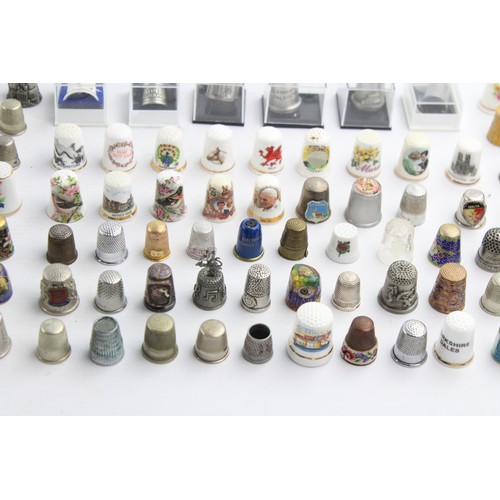 25 - 100+ x Assorted Vintage THIMBLES Inc Coalport, Royal Doulton, Silver Plate Etc