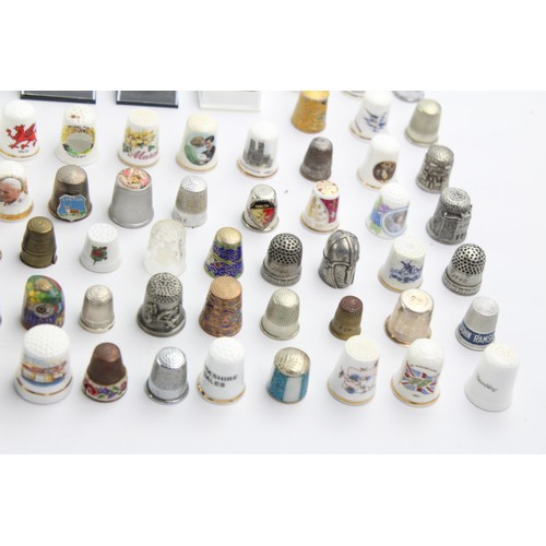 25 - 100+ x Assorted Vintage THIMBLES Inc Coalport, Royal Doulton, Silver Plate Etc