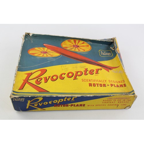 9 - Rare Vintage 1950s PALITOY REVOCOPTER Toy in Original Box